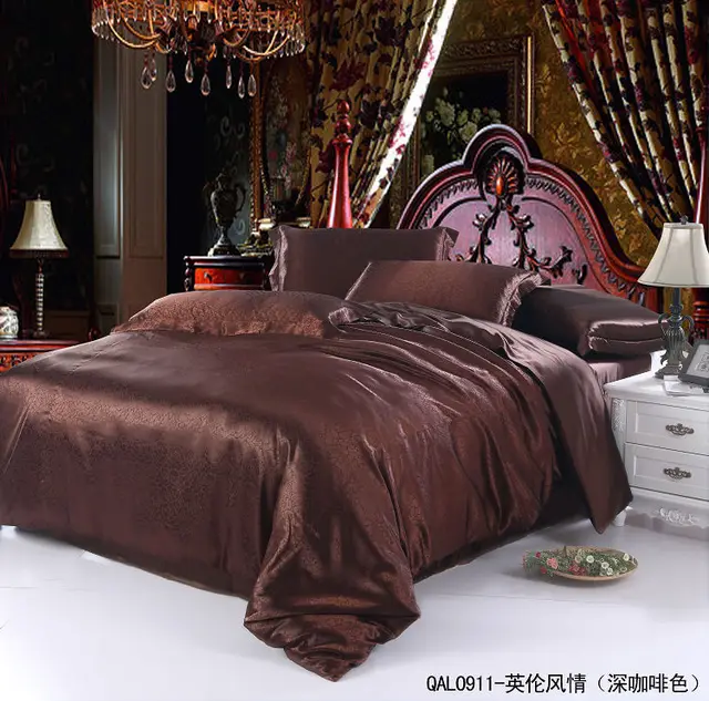 dark brown coffee natural mulberry silk comforter bedding set king dark brown bed sheets