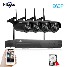 Hiseeu Wireless CCTV System 1080P Wireless NVR 4ch 1.3MP IP Camera waterproof outdoor P2P Home Security System Surveillance Kits