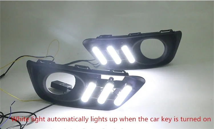 

eOsuns LED daytime running light+front halogen fog light for honda GREIZ with Dynamic moving yellow turn signal