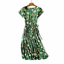 M-2XL-искусственный шелк гардения цветы романтическое гладкое Платье классное дышащее платье