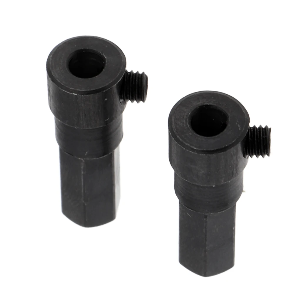 2 Pieces Metal Rear Axle Shaft Adapter Spare Part Black for 1:16 WPL B-16 RC Model Car Accessories