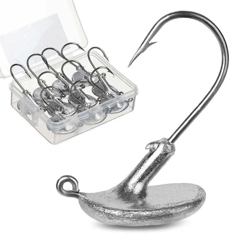 Рыболовный крючок DONQL 10 шт./компл. свинцовая головка рыболовный с бородкой 3 5 г 7 14