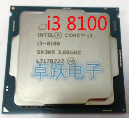 Процессор Intel Core i3 8 серии Процессор I3 8100 I3-8100 процессор LGA 1151-land FC-LGA 14 нанометров четырехъядерный процессор