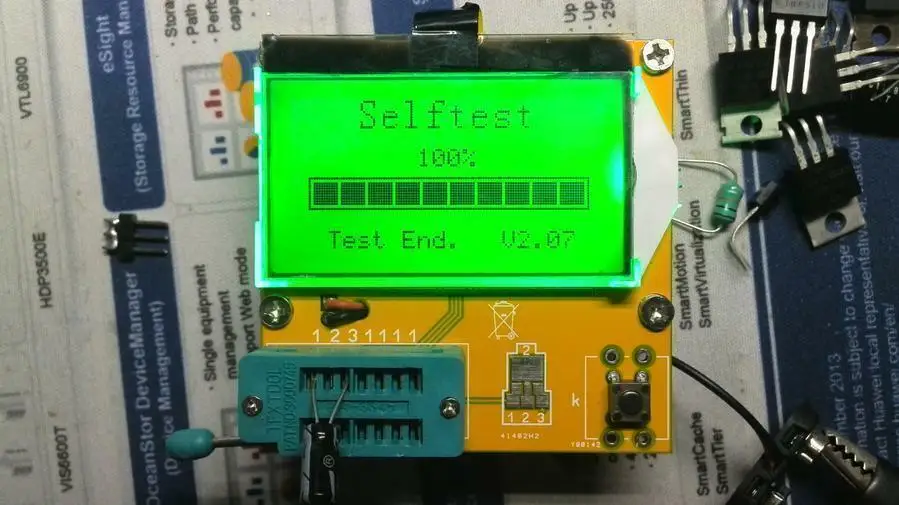Многофункциональный тестер транзисторов DYKB LC T3 ESR SCR LCR MOS PNP 12864 LCD|Запасные части| |