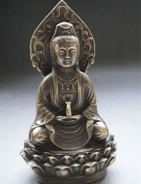 

14 cm * /China's copper and Tibetan Buddhism guanyin statue