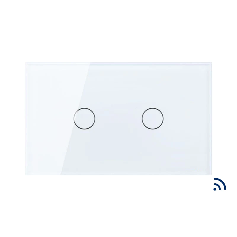 

Free Shipping, AU US Standard Remote Touch Switch,2 gang 1 way ,Wireless RF remote Wall Light Switch,KT002RUS