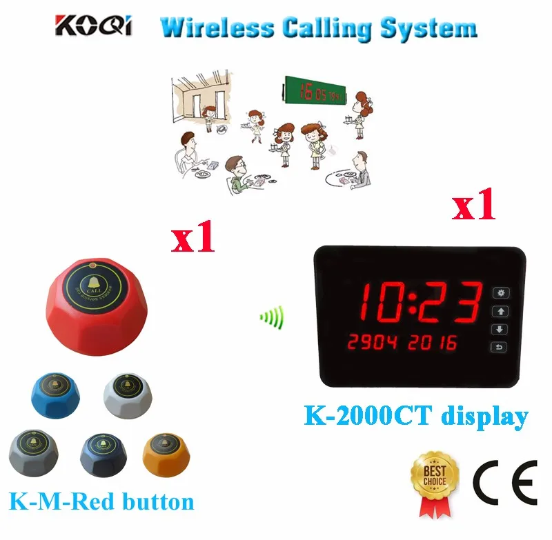 K-2000CT+K-M-red  1+1 Wireless Waiter Call System