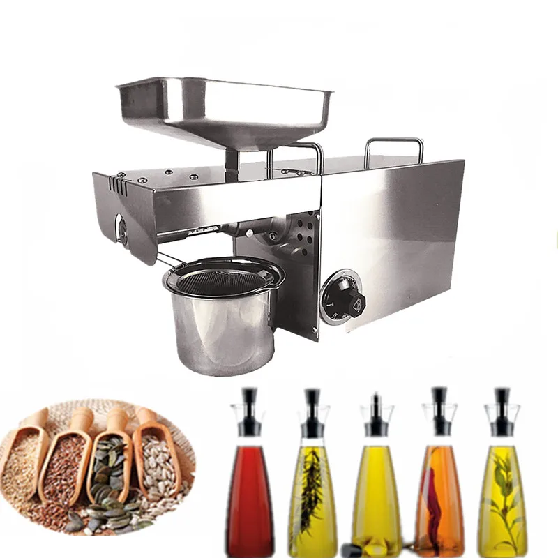 

Mini Home Use Commercial Stainless Steel Oil Press Heat and Cold Oil Presser Healthy Oil Maker For Peanut Soybean Seeds