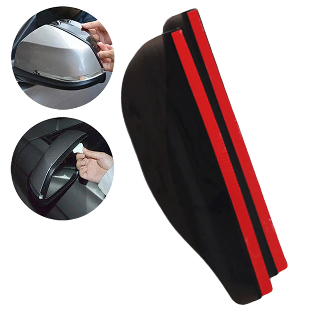 

2Pcs PVC Car Rear View Mirror Sticker Rain Eyebrow Auto Side Mirror Rain Board Shield Shade Snow Guard Cover Protector