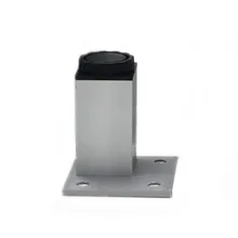 4pcs 8cm Furniture Legs Cabinet Feet Aluminum Metal Table Adjustable Square Base with Screws