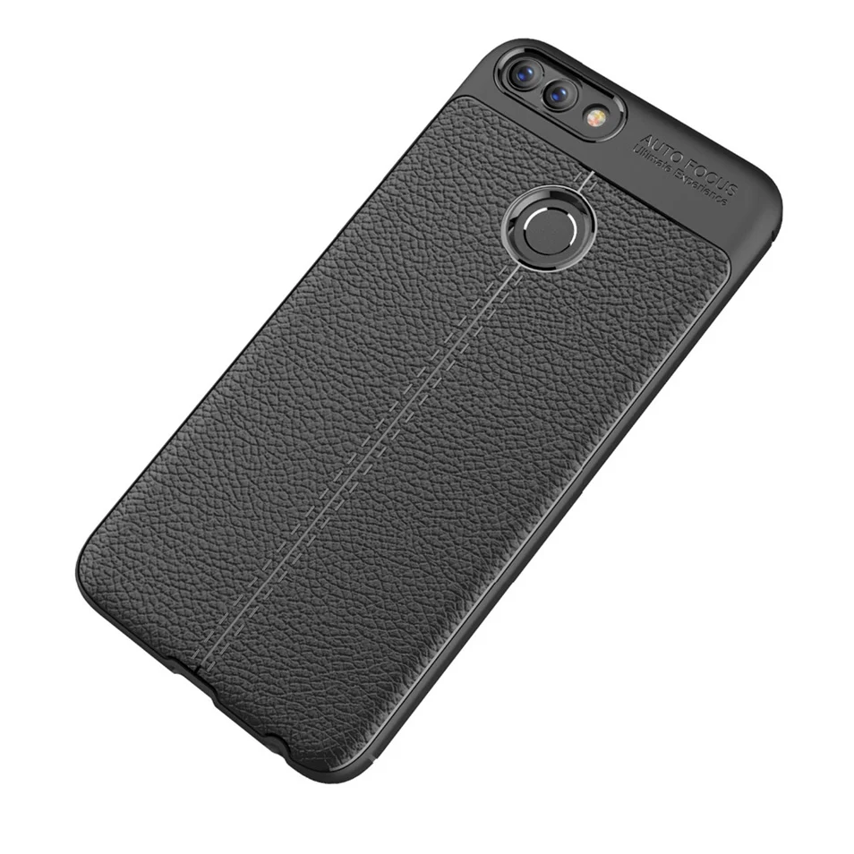 Icoque For Lichi Cover Huawei P Smart Case Silicone Soft Shockproof Protection for Enjoy 7S Coque Huawei P Smart Funda Black (11)