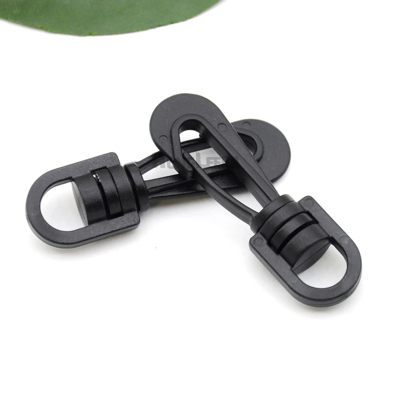 Wholesale Free shipping 25pcs black POM plastic spring snap clip hooks