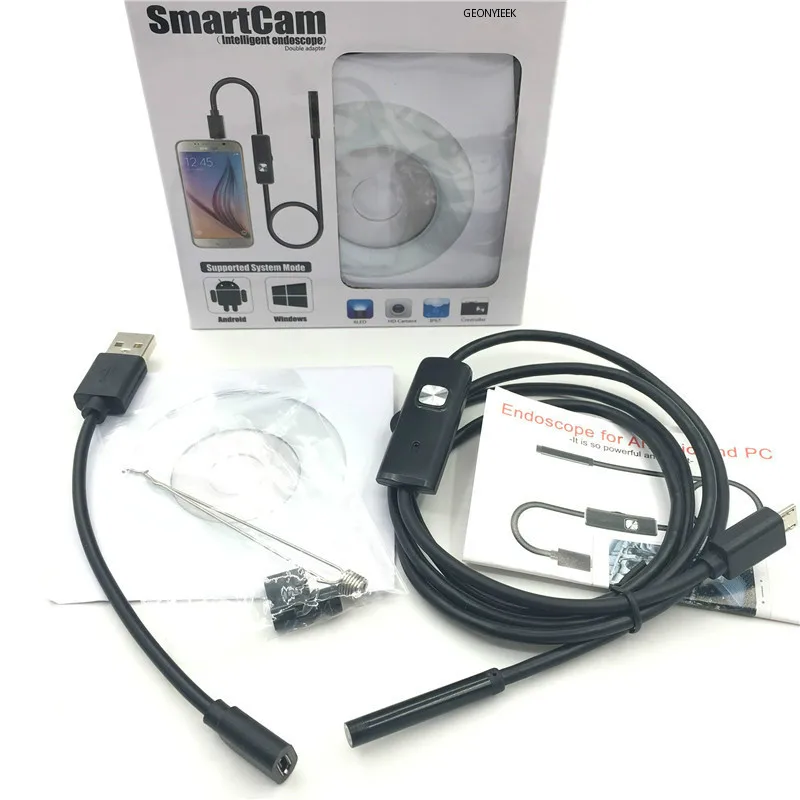 

1M/2M 5.5mm 7mm Endoscope Camera USB Android Endoscope Waterproof 6 LED Borescope Inspection Camera For Android PC