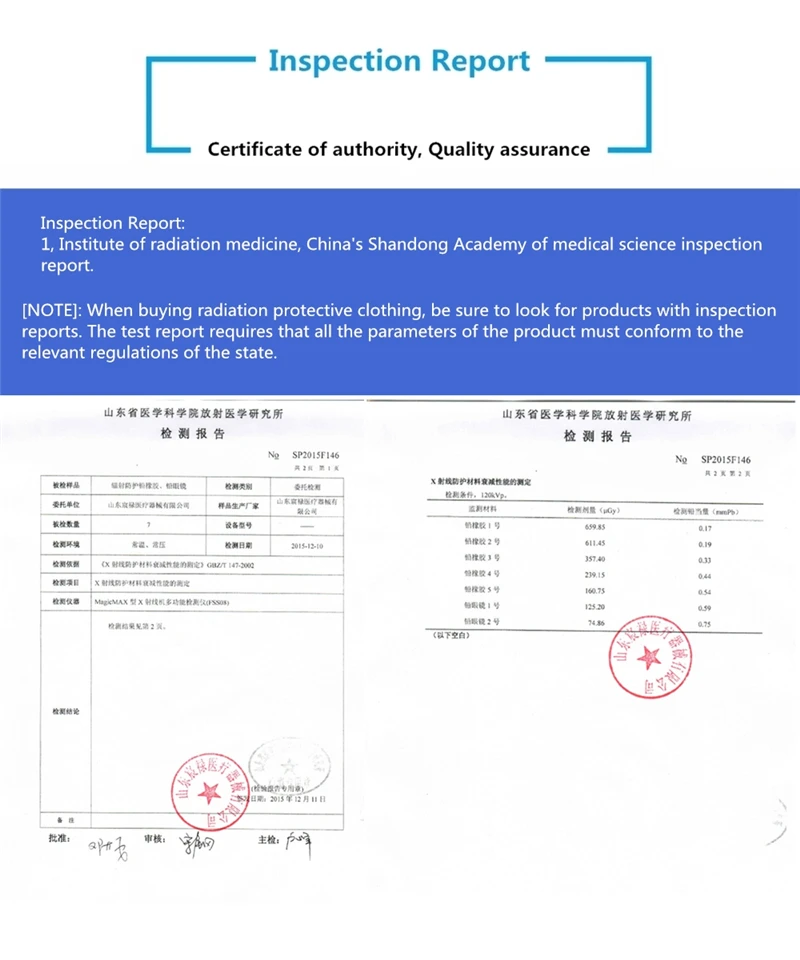 Медицинская форма/клиника гамма-лучей и рентгеновского излучения защитная одежда 0,5 MMPB медицинский ионизирующий радиационный защитный жилет