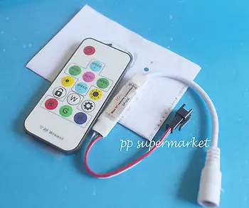 

DC5V 12V 2048Pixels 300 Kinds of Changes Digital RGB LED Strip Controller 14Key RF Wireless Remote for WS2812B WS2811 led Strip