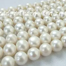 Wholesale5pcs 9-10 мм белый круглый пресноводный жемчуг бусины