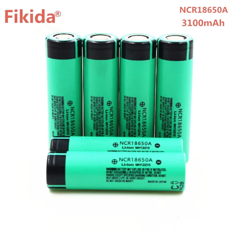 Fikida 18650 3100 mAh 3,7 V литий-Лев аккумуляторная батарея для Panasonic NCR18650A фонарик батарея