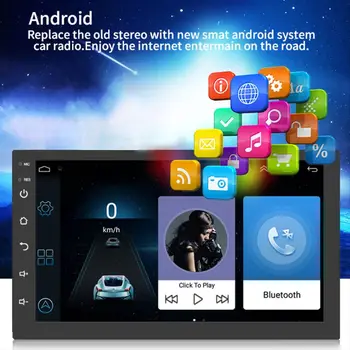 

NEW 1Set Universal 7Inch Touch Screen Car Radio Multimedia Video MP5 Player Bluetooth GPS Map Navigator Auto Stereo Device