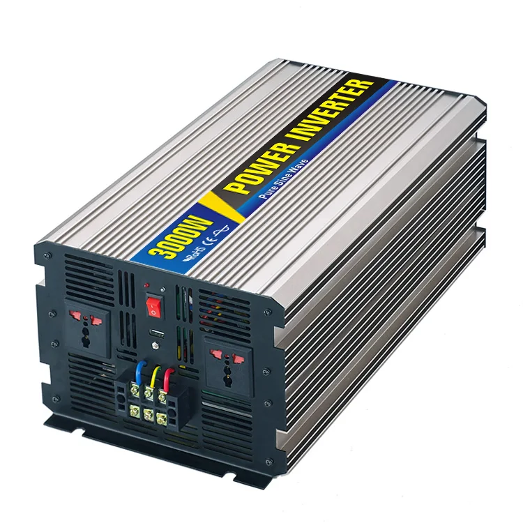 

Long lifetime 3000W Car Power Inverter Converter DC 24V to AC 110V or 220V Pure Sine Wave Peak 6000W Power Solar inverters