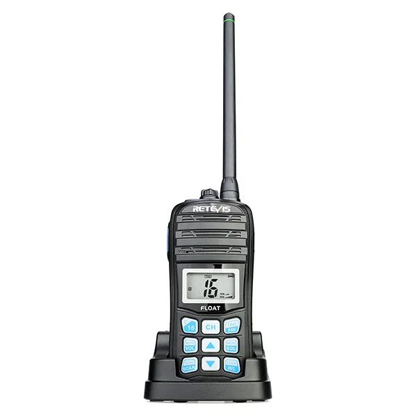 RETEVIS RT55 профессиональная морская радиостанция диапазона VHF поплавок Walkie Talkie Водонепроницаемый двухстороннее радио NOAA оповещение о погоде 5 Вт Морской VHF радио