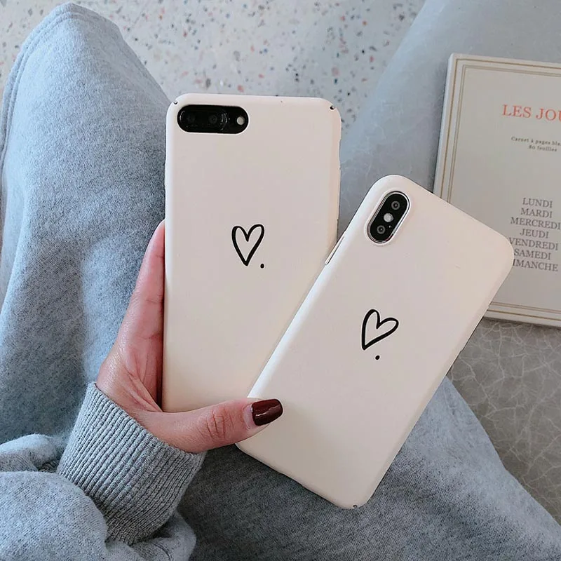 

Simple Solid color phone case for iPhone6 6S 7 TUP Love phone case for iPhone7P 8 8P Personality phone case iPhoneX XS XR MAX
