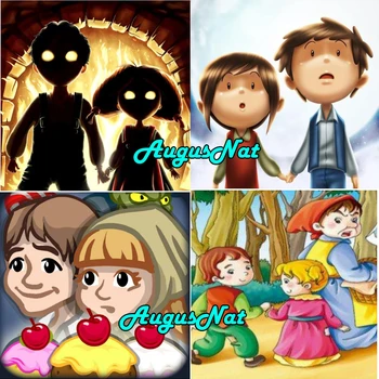 

cartoon diamond painting hansel and gretel mosaic craft kit sequin paint rhinestone embroidery cross stitch picture children toy