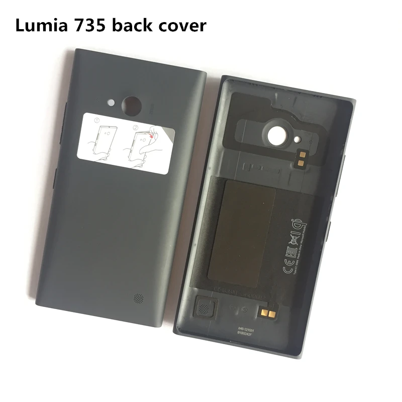 

Yamerepair Original New back cover for Nokia lumia 735 Battery Cover Rear Housing Door Case NFC + Wireless Charging Part