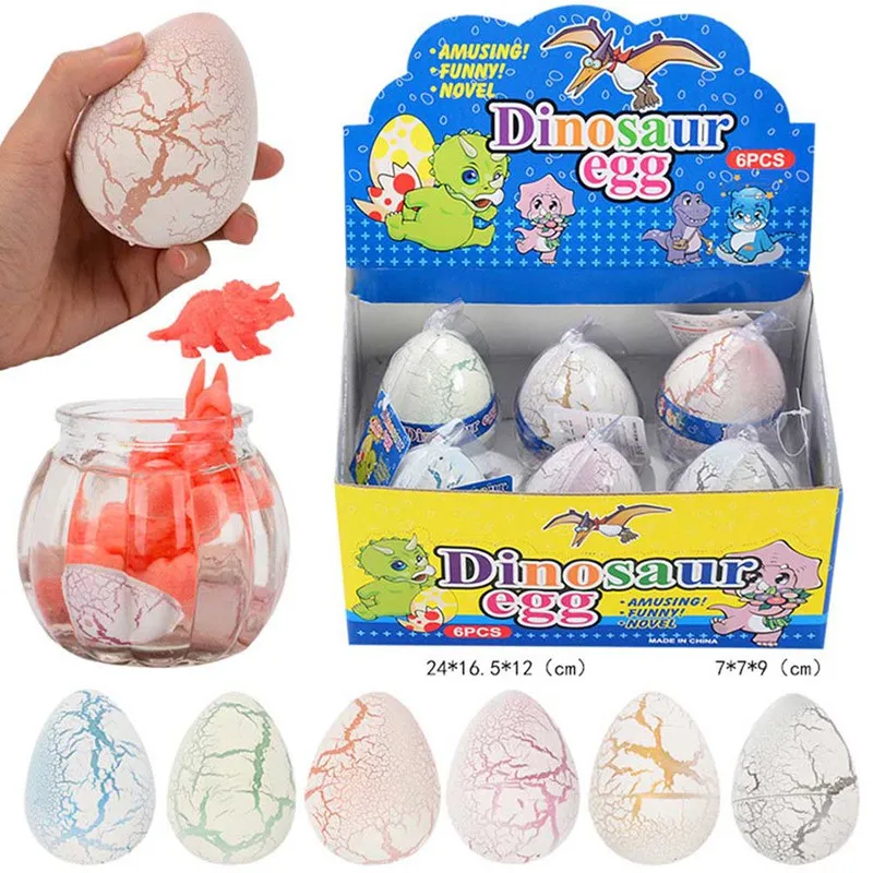

Big Cute Magic Hatching Growing Dinosaur Eggs Novelty Gag Toys Kids Educational Add Water Growing Dinosaur Toys Gift Randomly