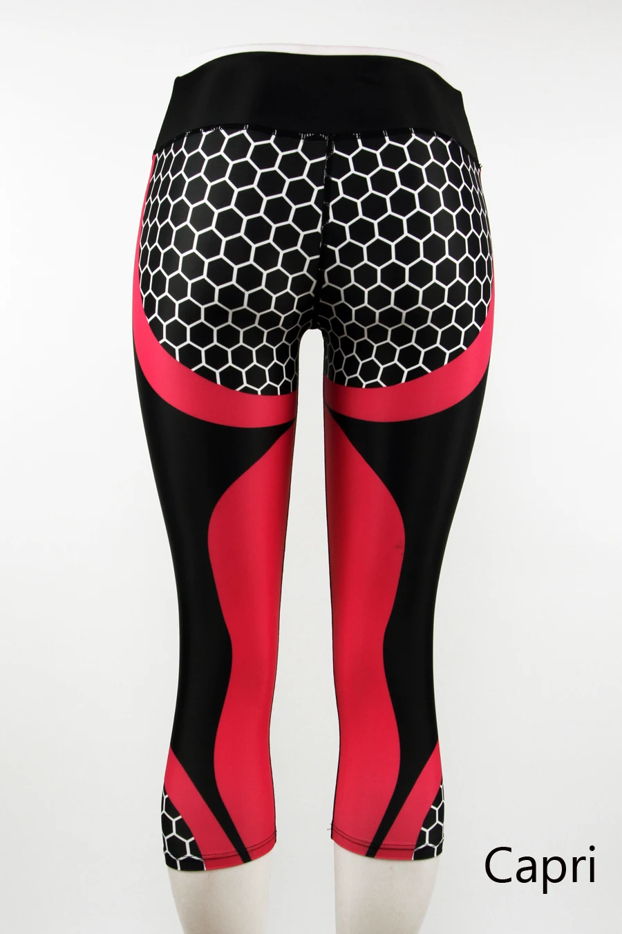 LI-FI спортивные Леггинсы с Сотами, штаны для фитнеса, йоги, женские леггинсы для тренировок, бега, пуш-ап, эластичные обтягивающие штаны для спортзала - Цвет: Pink Capri