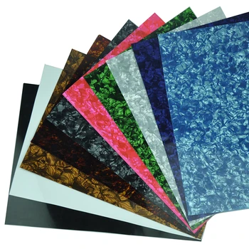 

210mm x 297mm A4 Size Celluloid Sheet 0.46mm DIY Guitar Picks Pickguards Inlays Deco Multi Colors