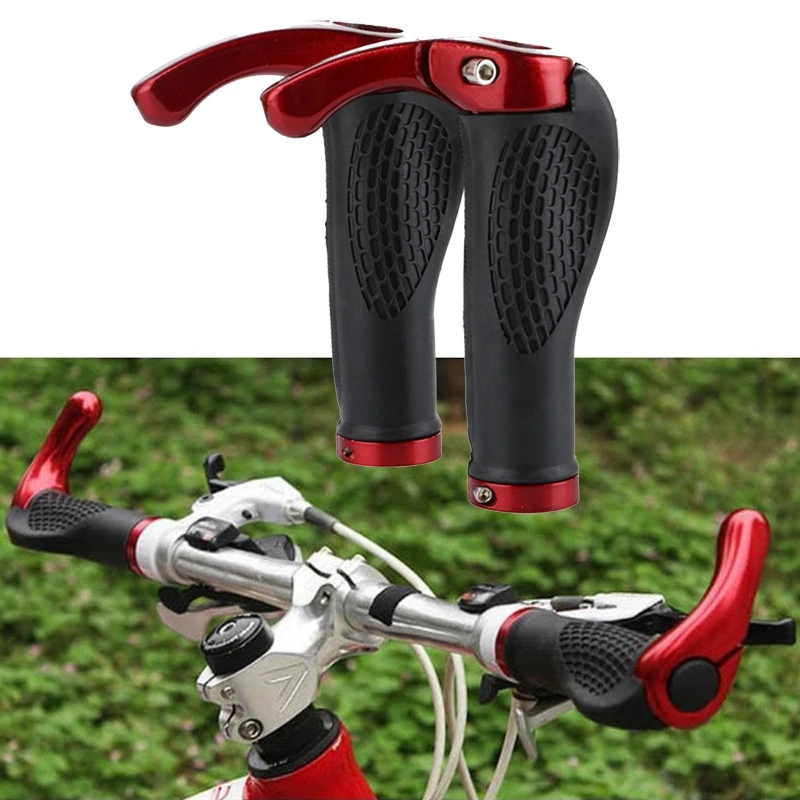 Mountain Bicycle Bike Cycling Lock-On Handlebar Hand Bar End Grips Set