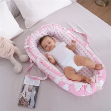 85X50 см портативная детская кроватка для младенцев, детская кроватка для новорожденных, дорожная складная детская кроватка с Бампером для девочек