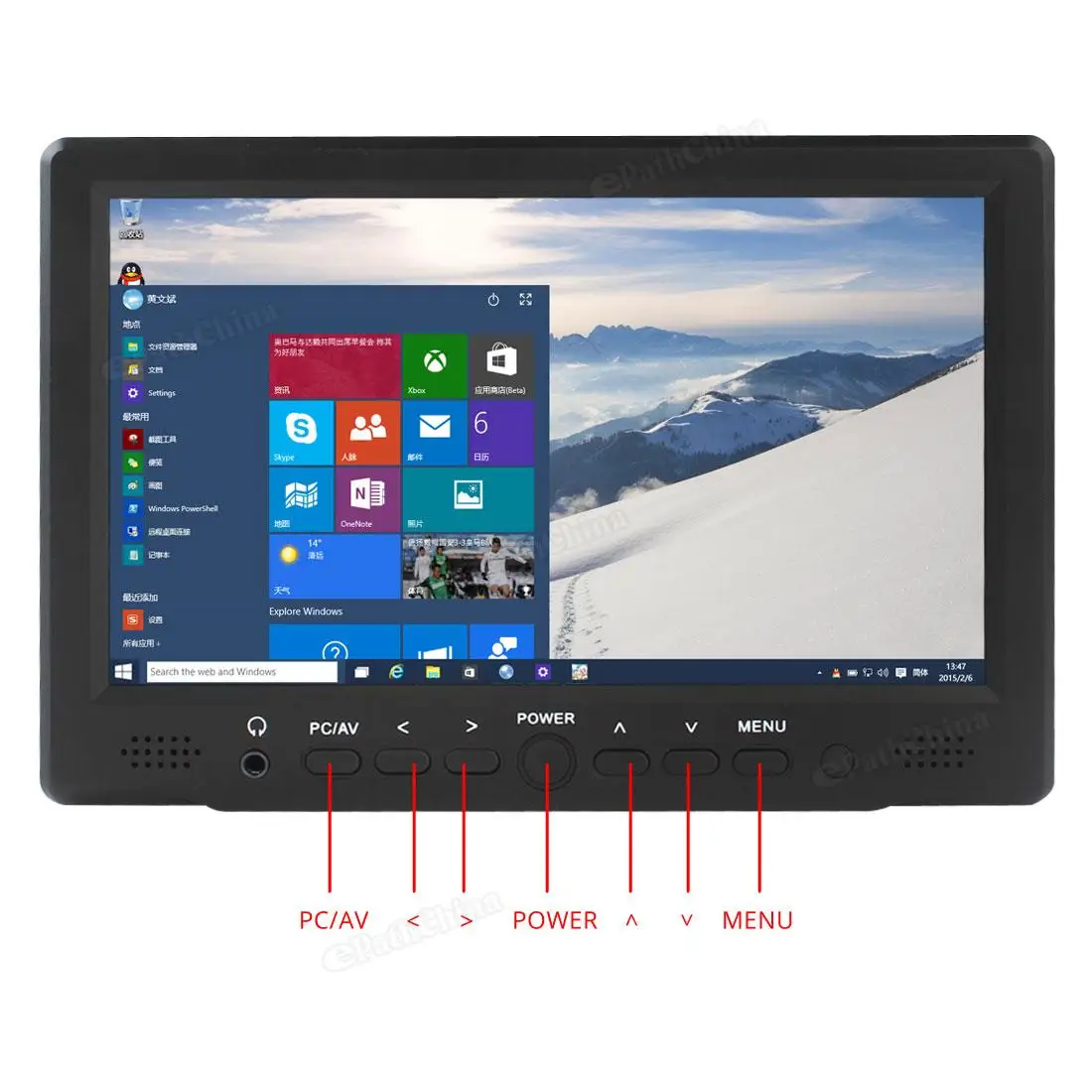 7 дюймов 800x480 TFT LCD цветной автомобильный монитор Поддержка HDMI интерфейс AV VGA