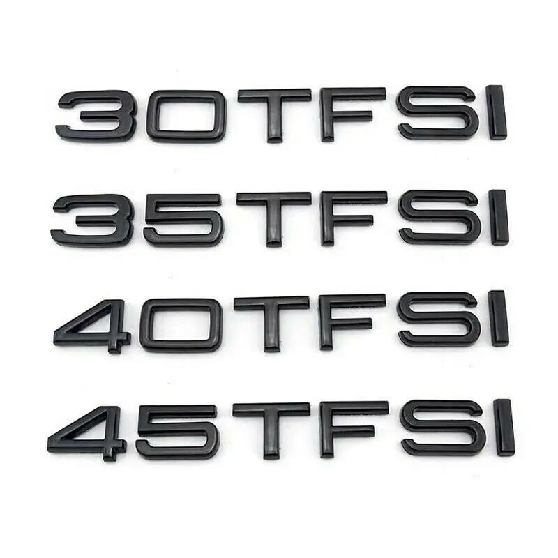 

Black 30 35 40 45 50 55 TFSI Emblem Fit for Audi A3 A4 A6 A7 A8 S4 S5 S6 S8 Q5