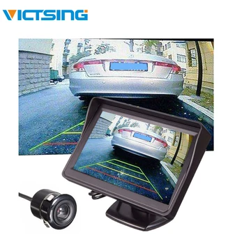 

VicTsing Car Monitor 4.3'' LCD Car Rear View Camera Backup Rear Reverse Parking Camera Kit Set Auto Car Rearview Monitors NTSC
