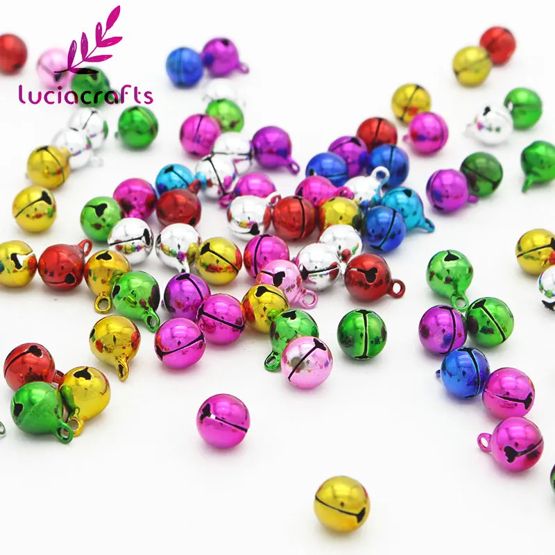 Lucia crafts 12 шт/24 шт 10/14 мм цветные металлические свободные колокольчики для