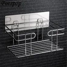 POSEPOP полка для ванной комнаты из нержавеющей стали с сильным всасыванием Rustproof треугольная корзинка для ванной комнаты органайзер для хранения