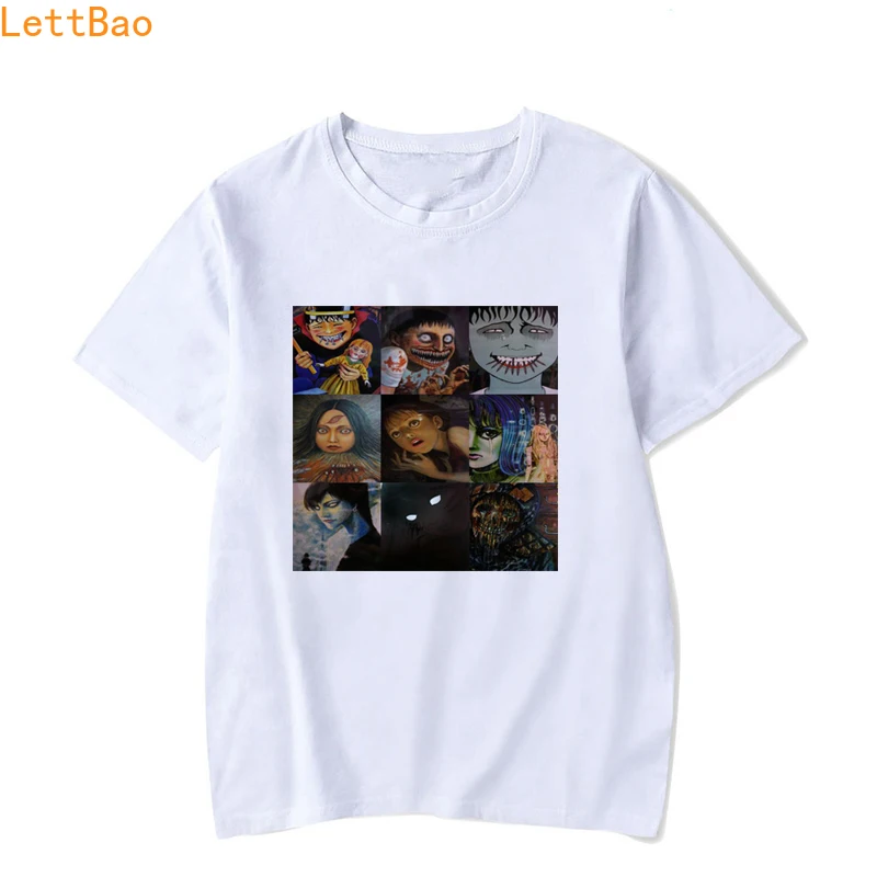 

summer 2019 Jorogumo Japan Anime Manga Horror Guro Spider Woman Junji Ito Maruo Fashion Short Sleeve horror T Shirt men Unisex