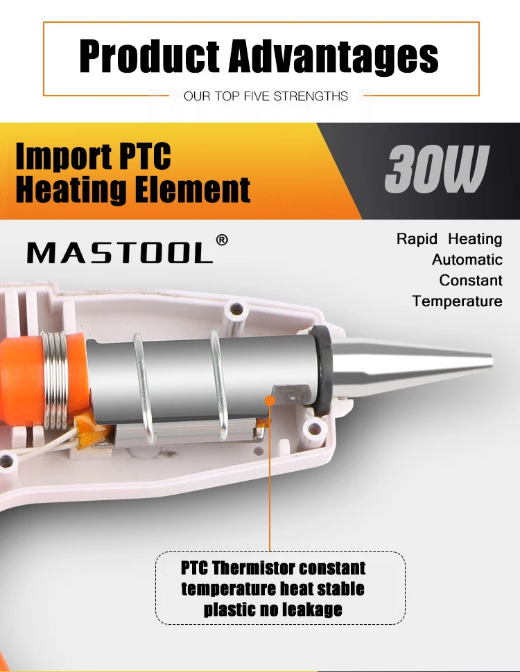 110 В 220 в 240 в 30 Вт DIY Мини термоклеевой пистолет 20 Вт Высокая температура 80 Вт Электрический термальный медный намордник из нержавеющей стали