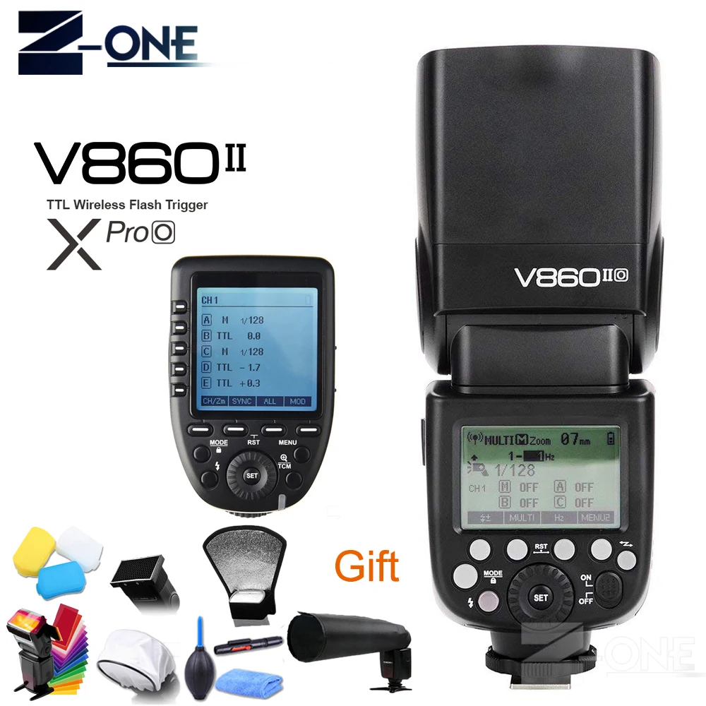 Godox Ving V860II V860II-O 2,4G HSS 1/8000 литий-ионный аккумулятор TTL вспышка для камеры+ беспроводной передатчик Xpro-O для Olympus Panasonic