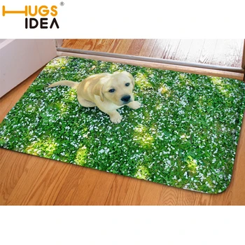 

HUGSIDEA Funny Entrance Doormat 3D Cute Pet Dog Print Carpet Soft Non-slip Door Mats For Bedroom Kitchen Floor Rugs Home Decor