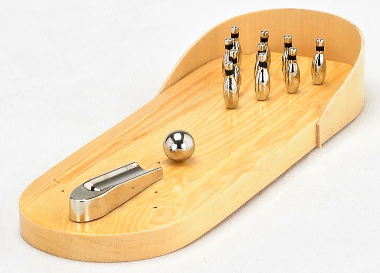 Parents and children Board game Mini Wooden Bowling Alley toy bowling