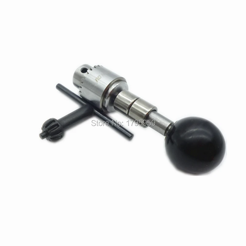 Pin Vise Round Plastic Ball Handle Swivel Head Hand Twist Drill Clamping Range 0.3-4mm Micro Stainless steel Manual Drilling Tools (17)