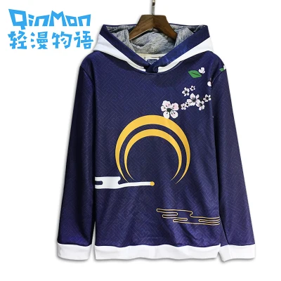 Touken Ranbu Online Аниме Косплэй осенние и зимние пижамы с длинными рукавами, толстовка с капюшоном для мужчин и женщин на каждый день, модные толстовки свободного покроя, с капюшоном, пальто - Цвет: Черный