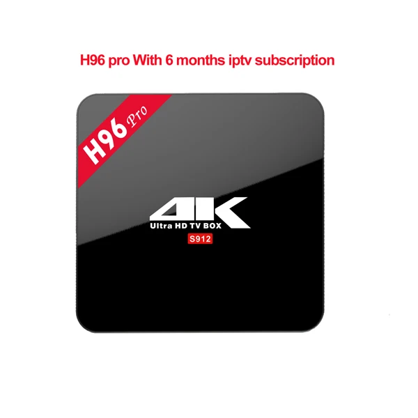 With 6 months iptv H96max Android 8,1 Смарт ТВ коробка с IP ТВ подписка 3/6/12 месяцев Италия Бельгия Франции Великобритании Испания Португалия арабский взрослых Спорт - Цвет: With 6 months iptv