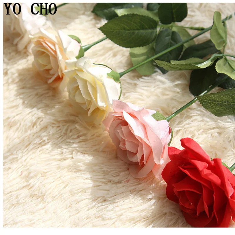 YO CHO Cheap Flowers Artificial Flowers High Quality Simulation Silk Flower Versailles Rose Flower For Wedding Home Garden Decor