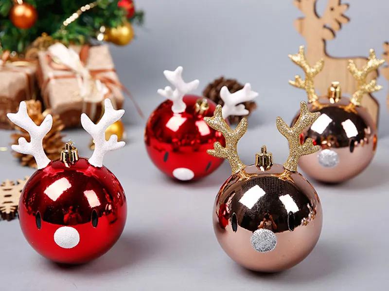 

8*12CM Christmas Tree Decorations Ball Reindeer Star Gingerbread Man Christmas Ball Pendant Give Your Child A Lovely Gift