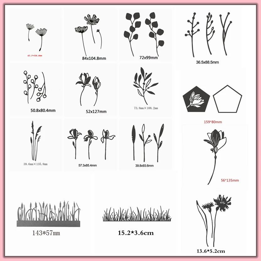 

Wheat Field Wild Flower DIY Cutting Dies Paper Card Album Photo Making Stencil Template Scrapbooking Handicraft New Dies 2019