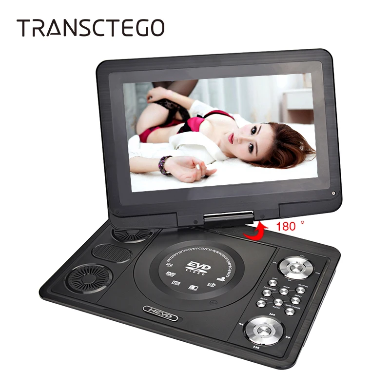 Портативный DVD плеер TRANSCTEGO 13 9 дюйма с цифровым ТВ домашний ЖК экран для