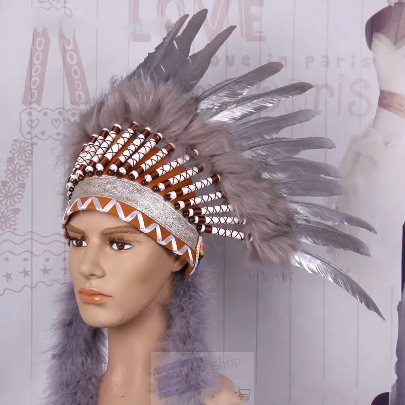 Женский головной убор с перьями, карнавал, сценическое представление, сексуальные мужские головные уборы для косплея
